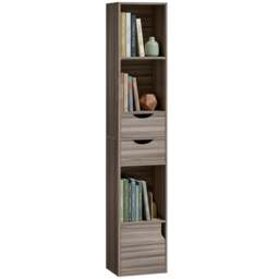 Rackhams Bookcase with Drawers Adjustable Shelf 158 cm - Grey - thumbnail 2