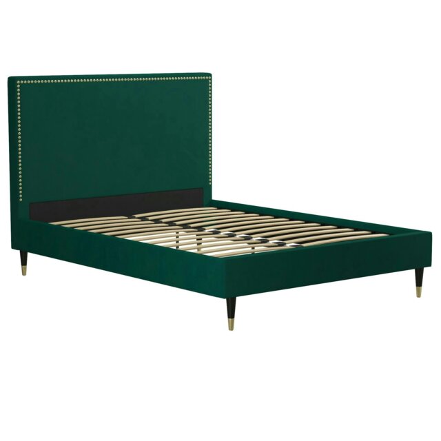 Rackhams Audrey Bed Velvet Green - Double - image 1