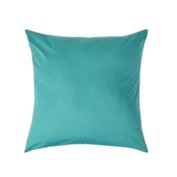 Rackhams Crisp & Cool 200 TC Egyptian Cotton Percale Housewife Pillowcase, European Size - Teal - 60 x 60 cm - thumbnail 1