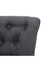 Rackhams Grey Linen Button Tufted Upholstered Stool for Dressing Table - Grey - thumbnail 6