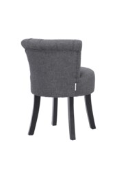 Rackhams Grey Linen Button Tufted Upholstered Stool for Dressing Table - Grey - thumbnail 5