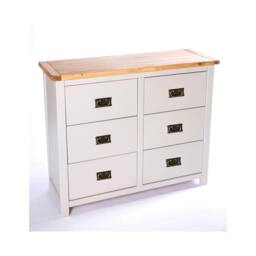 Rackhams Argenta 6 Drawer Chest of Drawers Bras Drop Handle - Light Grey - thumbnail 3
