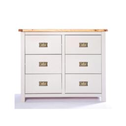 Rackhams Argenta 6 Drawer Chest of Drawers Bras Drop Handle - Light Grey