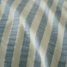Rackhams Cotton Rich Woven Stripe Duvet Cover Set Blue - King - Blue - thumbnail 4