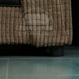 Rackhams Portland Mixed Fabric Cord 5 Seater Corner Sofa - Brown and Beige - thumbnail 6