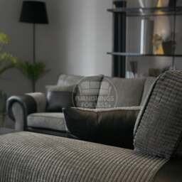 Rackhams Portland Mixed Fabric Cord 5 Seater Corner Sofa - Brown and Beige - thumbnail 4