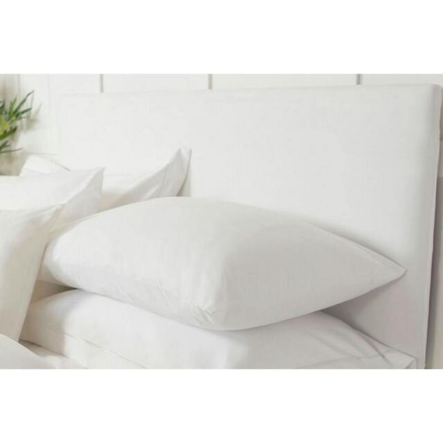 Rackhams Faux Suede Headboard Cover - White - Double - White - 90% Polyester/10% Spandex - image 1