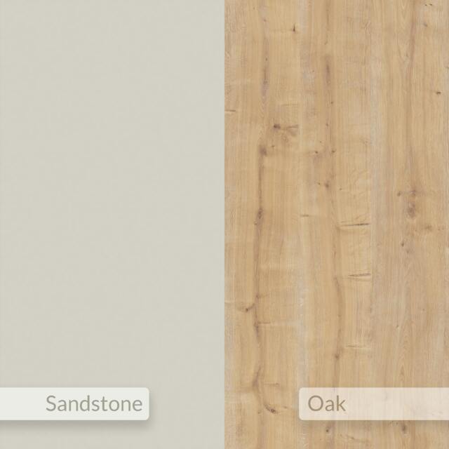 Rackhams Clara Sideboard Cabinet Modern Storage Shelves Hairpin Legs 142cm - Oak Sandstone - image 1