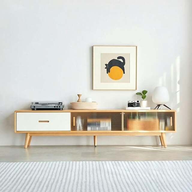 Rackhams Karah TV Stand, Glass Door - image 1