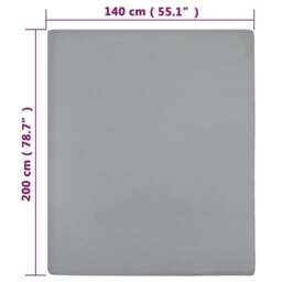 Rackhams Jersey Fitted Sheet Grey 140x200 cm Cotton - 100% cotton - thumbnail 5