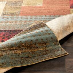 Rackhams Riley-Modern Red Brown Grey Graphic Rug - 60 x 100 cm - thumbnail 5