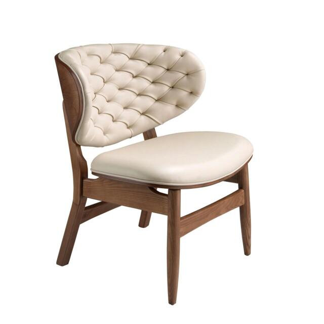 Rackhams Sand and Walnut Leatherette Armchair 5141 - Modern - Yes - No - image 1
