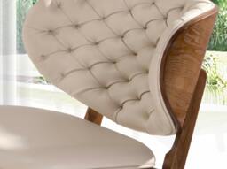 Rackhams Sand and Walnut Leatherette Armchair 5141 - Modern - Yes - No - thumbnail 5