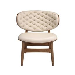 Rackhams Sand and Walnut Leatherette Armchair 5141 - Modern - Yes - No - thumbnail 2