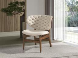 Rackhams Sand and Walnut Leatherette Armchair 5141 - Modern - Yes - No - thumbnail 6