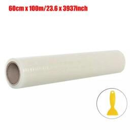 Rackhams 100M Self Adhesive Carpet Floor Protector Roll Dust Protection Cover Film - Clear - Plastic - thumbnail 4