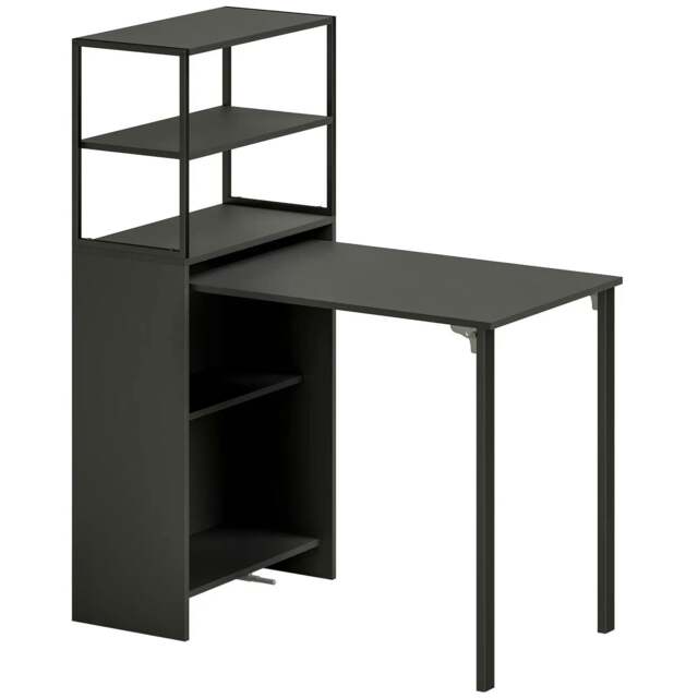Rackhams Folding Shelf and Work Table - Black