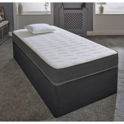 Rackhams Cooltouch Essentials Wave Grey Hybrid Spring & Memory Foam Mattress - Grey - 1 - European Small Single Mattress (80cm x 200cm) - thumbnail 4