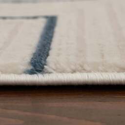Rackhams Carmel Cream-Blue Geometric Rug - 6040 - 200X290 cm - thumbnail 4