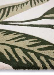 Rackhams Paradise Leaf Hand-Tufted Wool Rug – Cream/Green - 200X290 cm - thumbnail 2