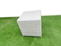 Rackhams Rattan Garden Furniture Dining Set 9 seater Patio Rectangular Table 3 Seater Sofa Set with Side Table 3 Stools Light Grey - thumbnail 5