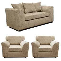 Rackhams Monaco Chenille Fabric 2 Seater and 2 Armchairs - Green - thumbnail 4