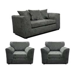 Rackhams Monaco Chenille Fabric 2 Seater and 2 Armchairs - Green - thumbnail 6