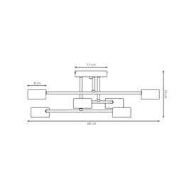 Rackhams HALO Ceiling lamp 6 x GX53 Black - thumbnail 2