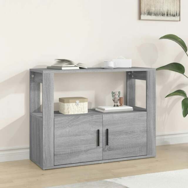 Rackhams Sideboard Grey Sonoma 80x30x60 cm Engineered Wood