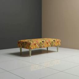 Rackhams Rectangular Coffee Table Ottoman – Vibrant Multi-Toned Footstool - 30 x 30 Inches (76 x 76cm) - thumbnail 4