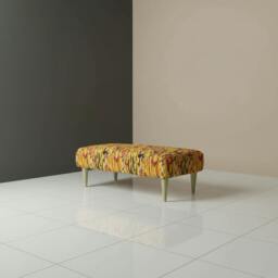 Rackhams Rectangular Coffee Table Ottoman – Vibrant Multi-Toned Footstool - 30 x 30 Inches (76 x 76cm) - thumbnail 2