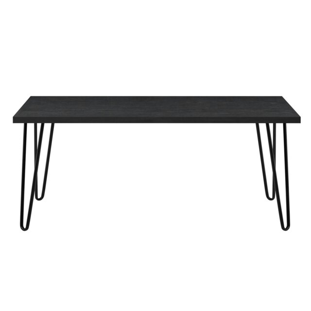 Rackhams Owen Retro Coffee Table in Black Oak Look - Black - image 1