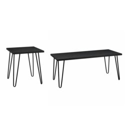 Rackhams Owen Retro Coffee Table in Black Oak Look - Black - thumbnail 3