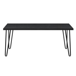 Rackhams Owen Retro Coffee Table in Black Oak Look - Black - thumbnail 1