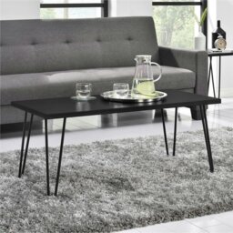 Rackhams Owen Retro Coffee Table in Black Oak Look - Black - thumbnail 4