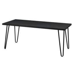 Rackhams Owen Retro Coffee Table in Black Oak Look - Black - thumbnail 2