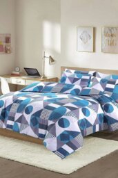 Rackhams Geometric Shapes Duvet Cover Set - Yellow - Super King - thumbnail 2