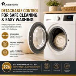 Rackhams Single Luxury Fleece Electric Blanket With Digital Control, 9 Heat Settings and Timer Setting - thumbnail 6