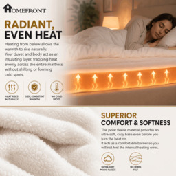 Rackhams Single Luxury Fleece Electric Blanket With Digital Control, 9 Heat Settings and Timer Setting - thumbnail 5