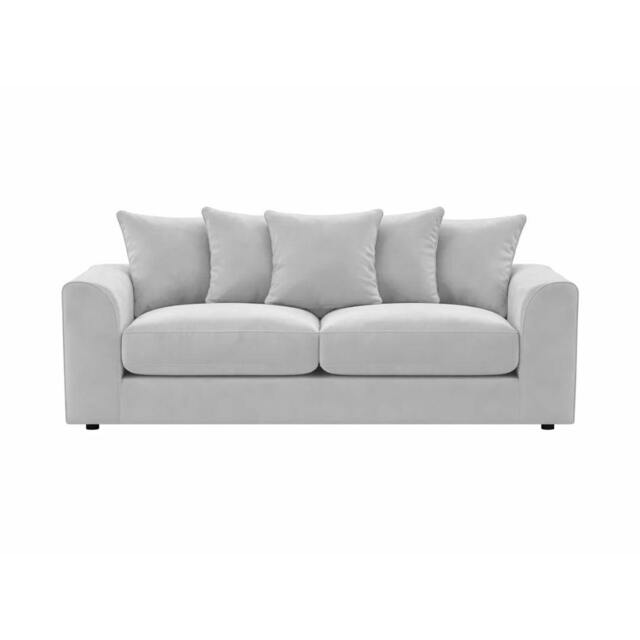 Rackhams Gavelle Living Room Furniture Range - 3 Seater - Plush Silver - image 1