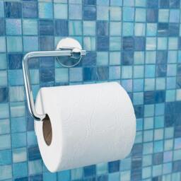 Rackhams Chromed Stainless Steel Toilet Roll Holder Self Adhesive Bathroom Wall Mounted - thumbnail 3