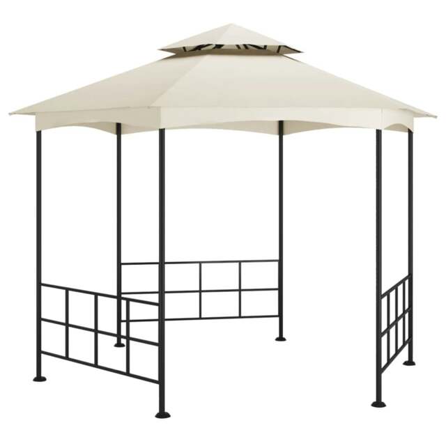 Rackhams Gazebo with Sidewalls 3.1x2.7 m Cream - Fabric (100% polyester with PA coating), steel - Cream - image 1