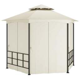 Rackhams Gazebo with Sidewalls 3.1x2.7 m Cream - Fabric (100% polyester with PA coating), steel - Cream - thumbnail 3
