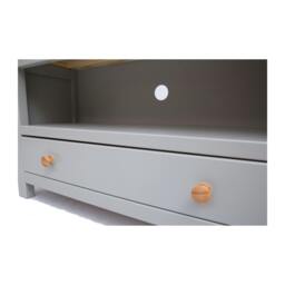 Rackhams Argenta Light Grey 1 Drawer TV Cabinet Wood Knob - Light Grey - thumbnail 5