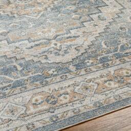 Rackhams Lillian-Washable Blue Brown Traditional Vintage Boho Rug - 200 x 275 cm - thumbnail 3