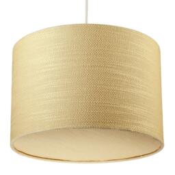 Rackhams Sunlight Yellow Textured Linen Pendant Lighting Shade with Diffuser - thumbnail 4