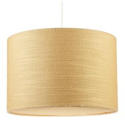 Rackhams Sunlight Yellow Textured Linen Pendant Lighting Shade with Diffuser