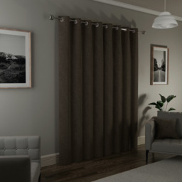 "Rackhams Natural Textured Basketweave 100% Blackout Curtains - Thermal/Energy Saving Pair with Eyelets For Living Room & Bedrooms - Natural - 46"" (117cm) Width x 90"" (229cm) Drop" - thumbnail 5
