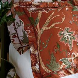 Rackhams Botanist Duvet Cover Set - Russet - Double - Russet - 100% Cotton - thumbnail 2