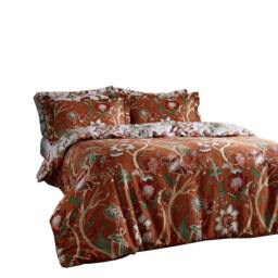 Rackhams Botanist Duvet Cover Set - Russet - Double - Russet - 100% Cotton